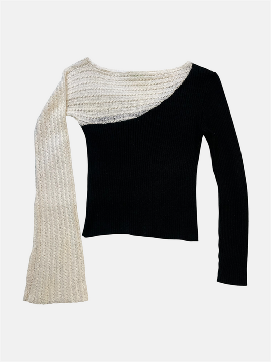 Black and white knit