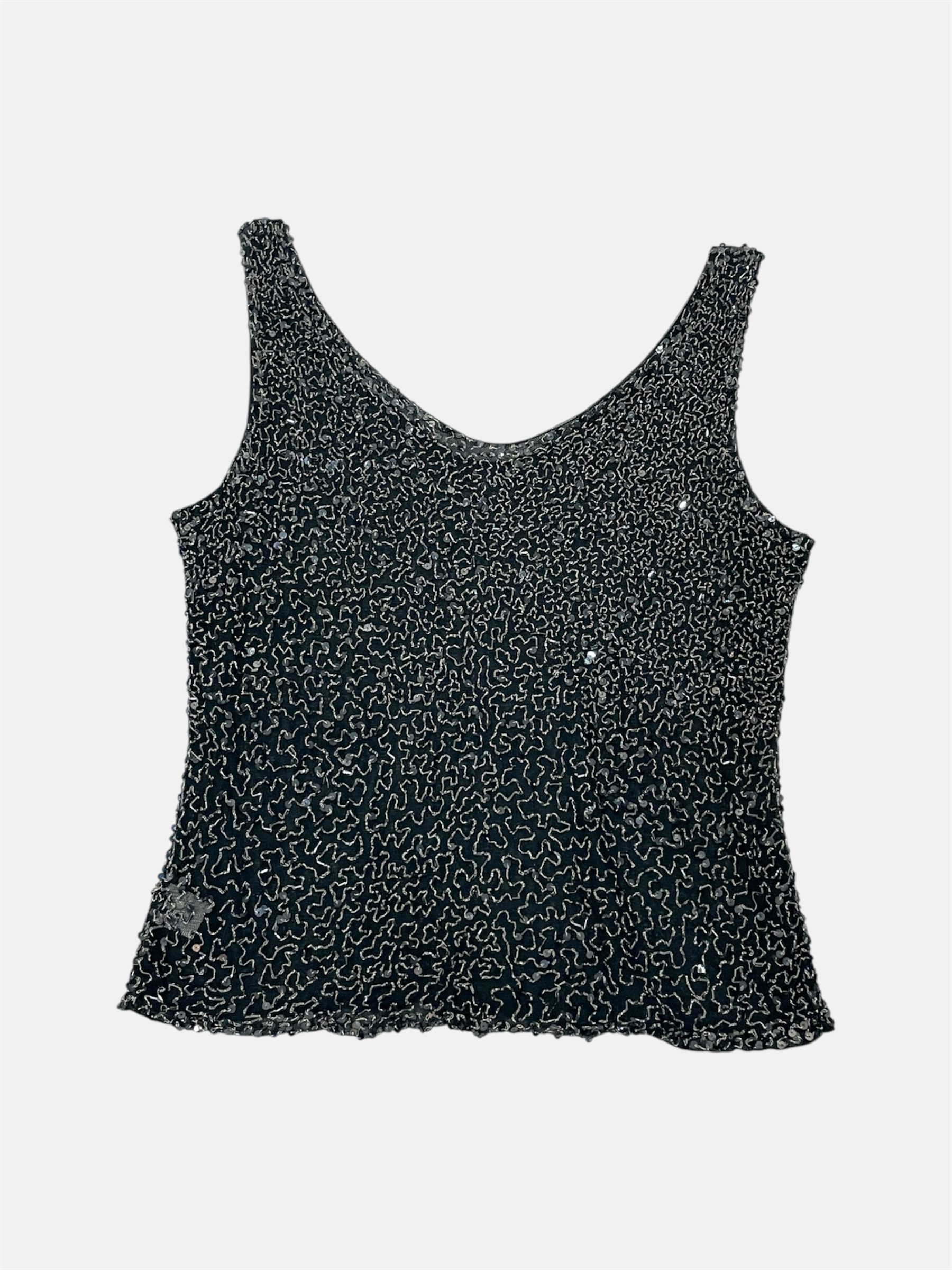 Sininen paljettitoppi