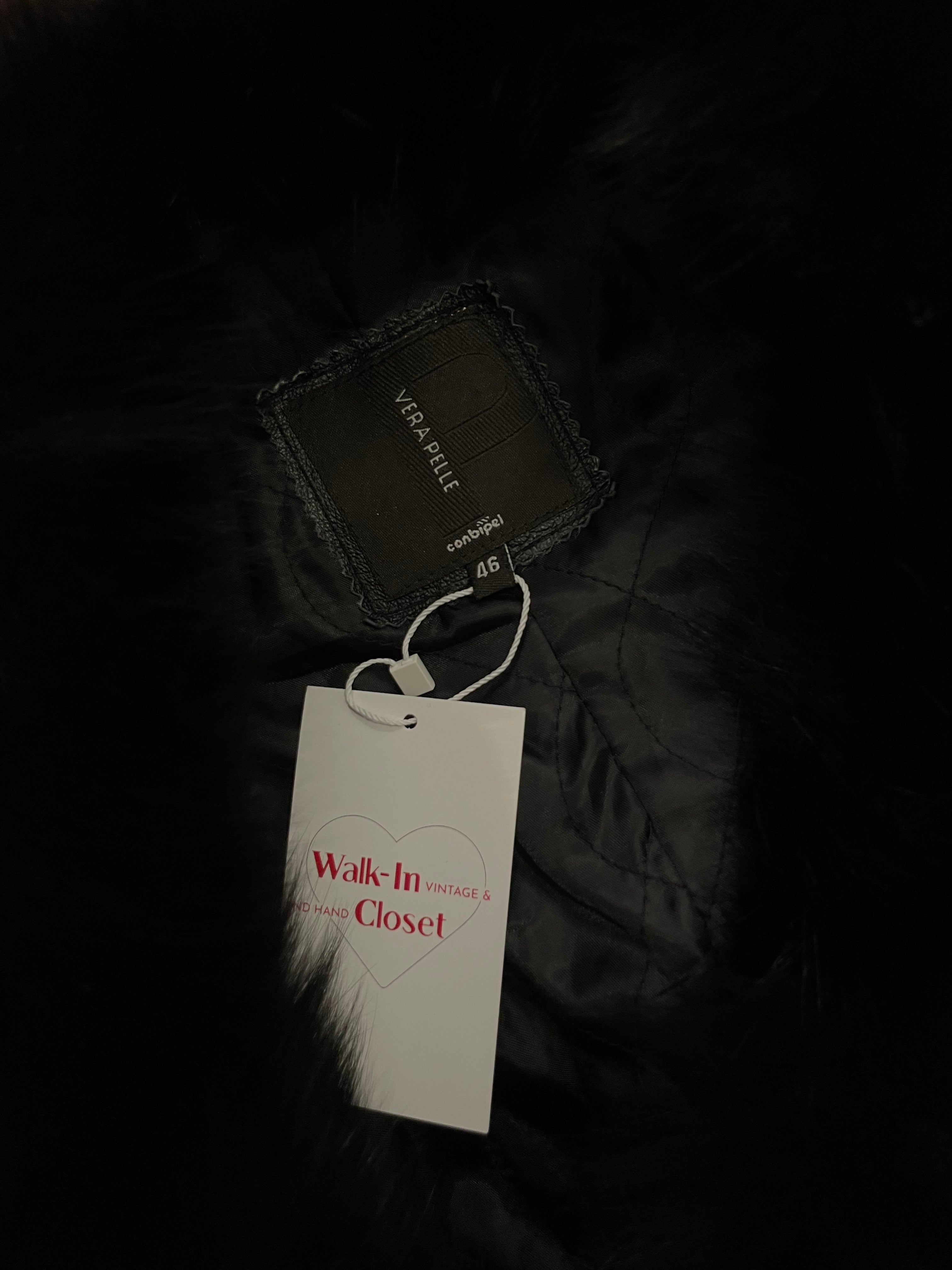 Fur trim nahkatakki