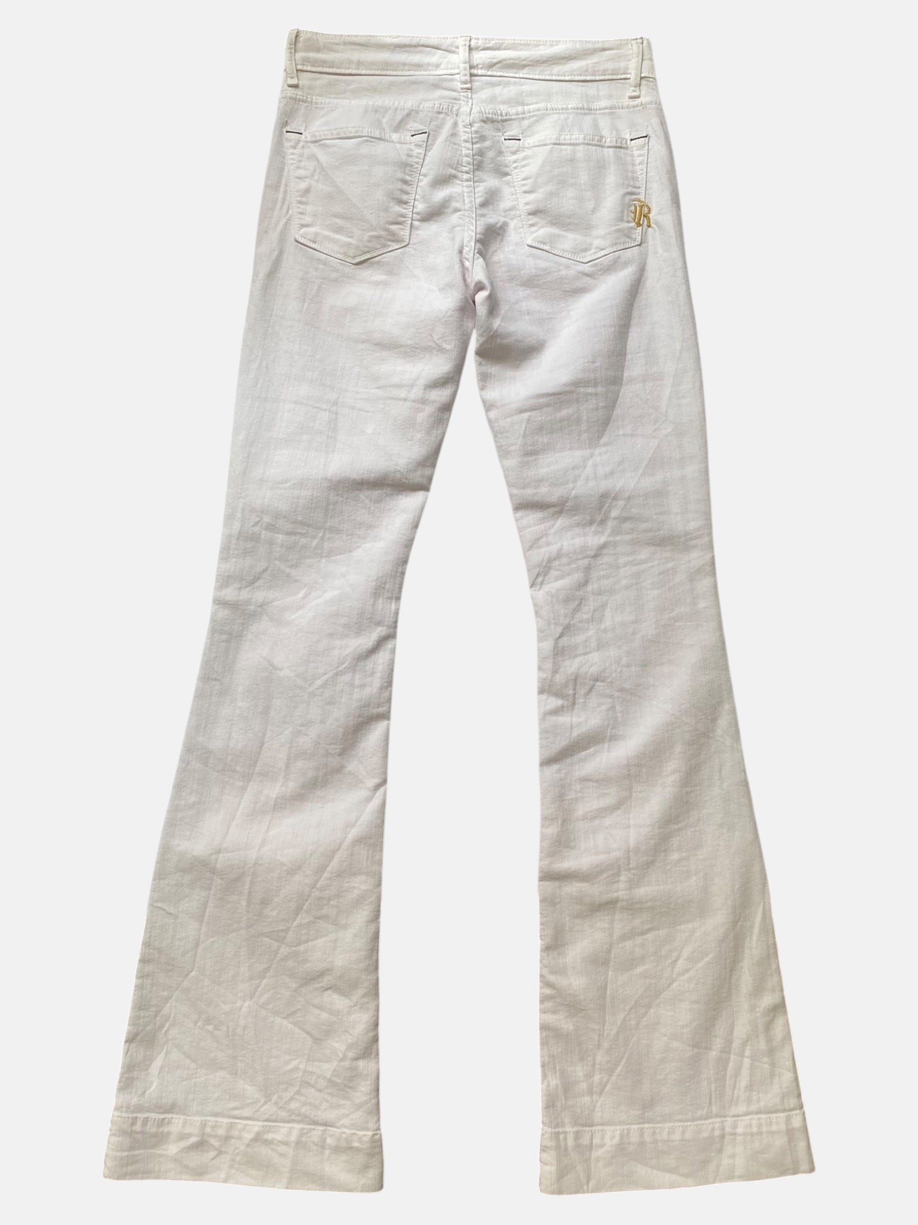 Valkoiset bootcut farkut