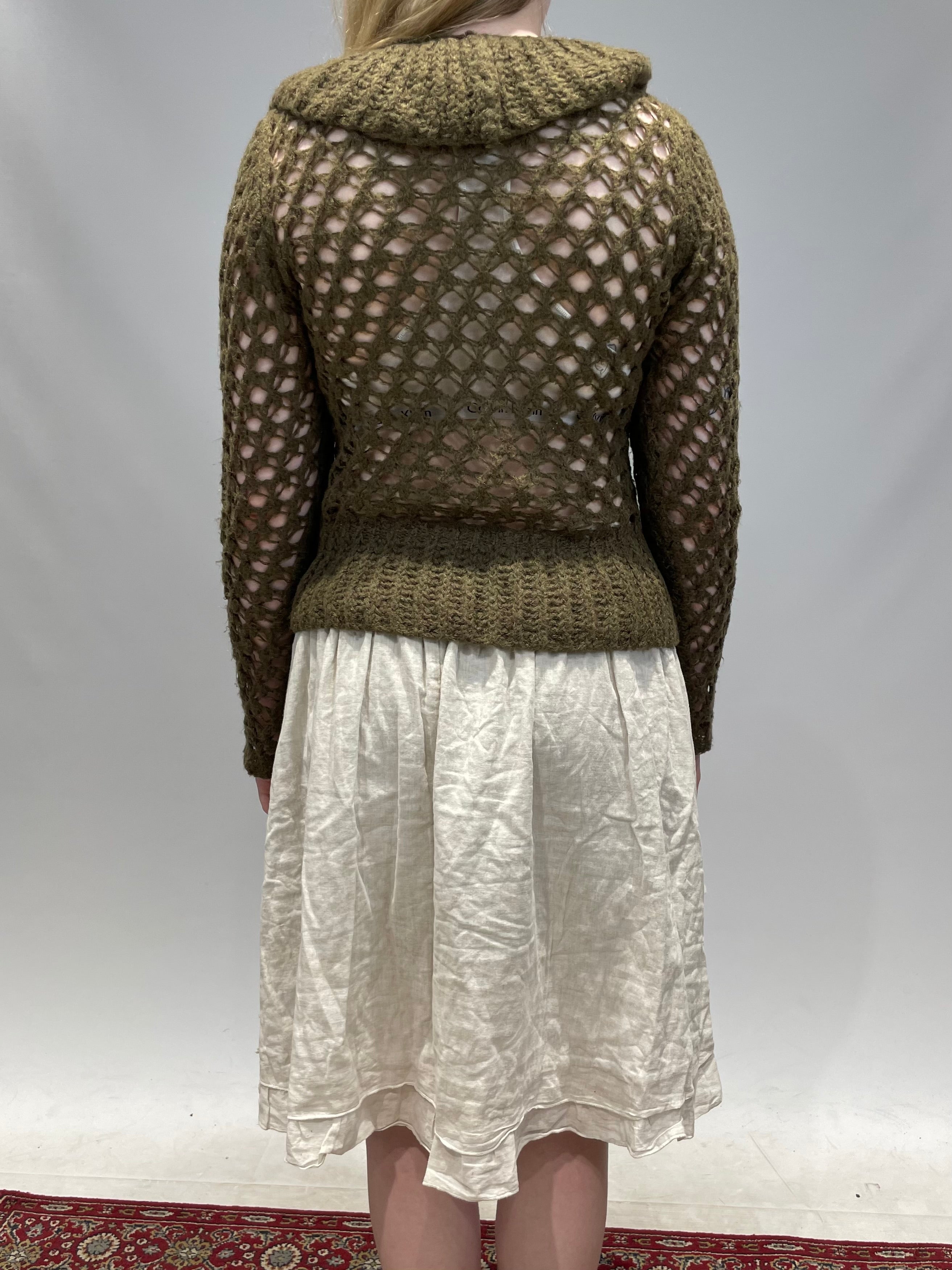 Luonnonvalkoinen puuvillahame