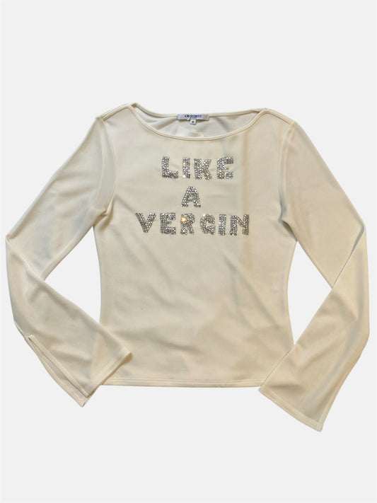 Long-sleeved with rhinestones
