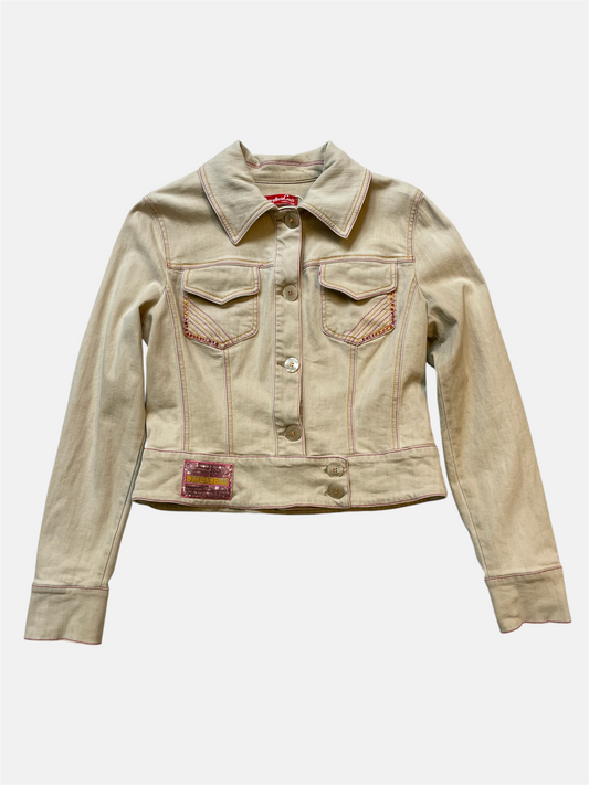 Beige denim jacket