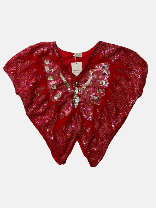 Butterfly silk blouse