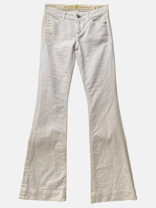 White bootcut jeans