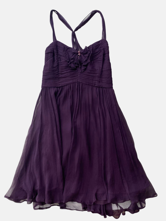 Purple silk dress