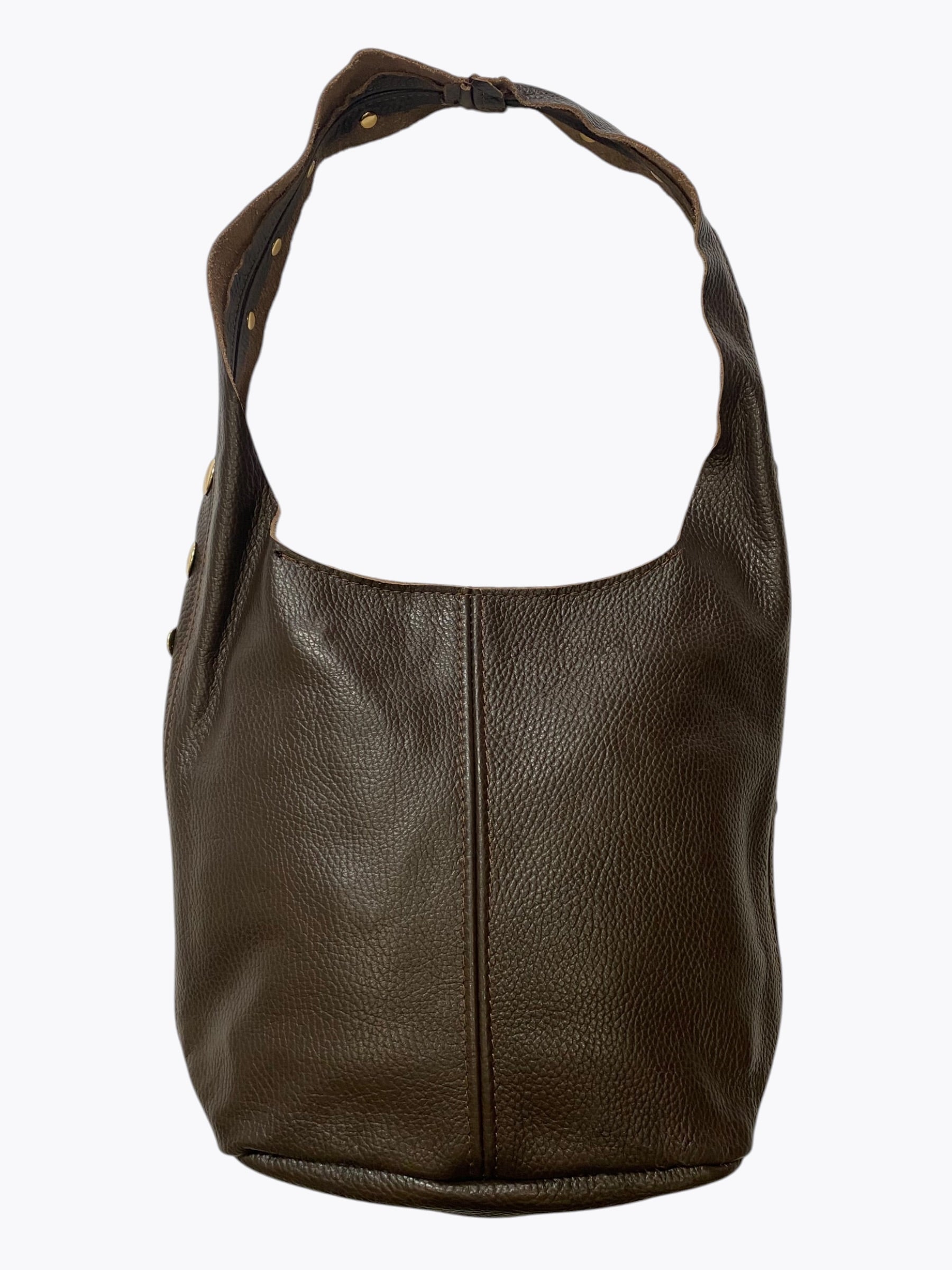 Leather bag with studs