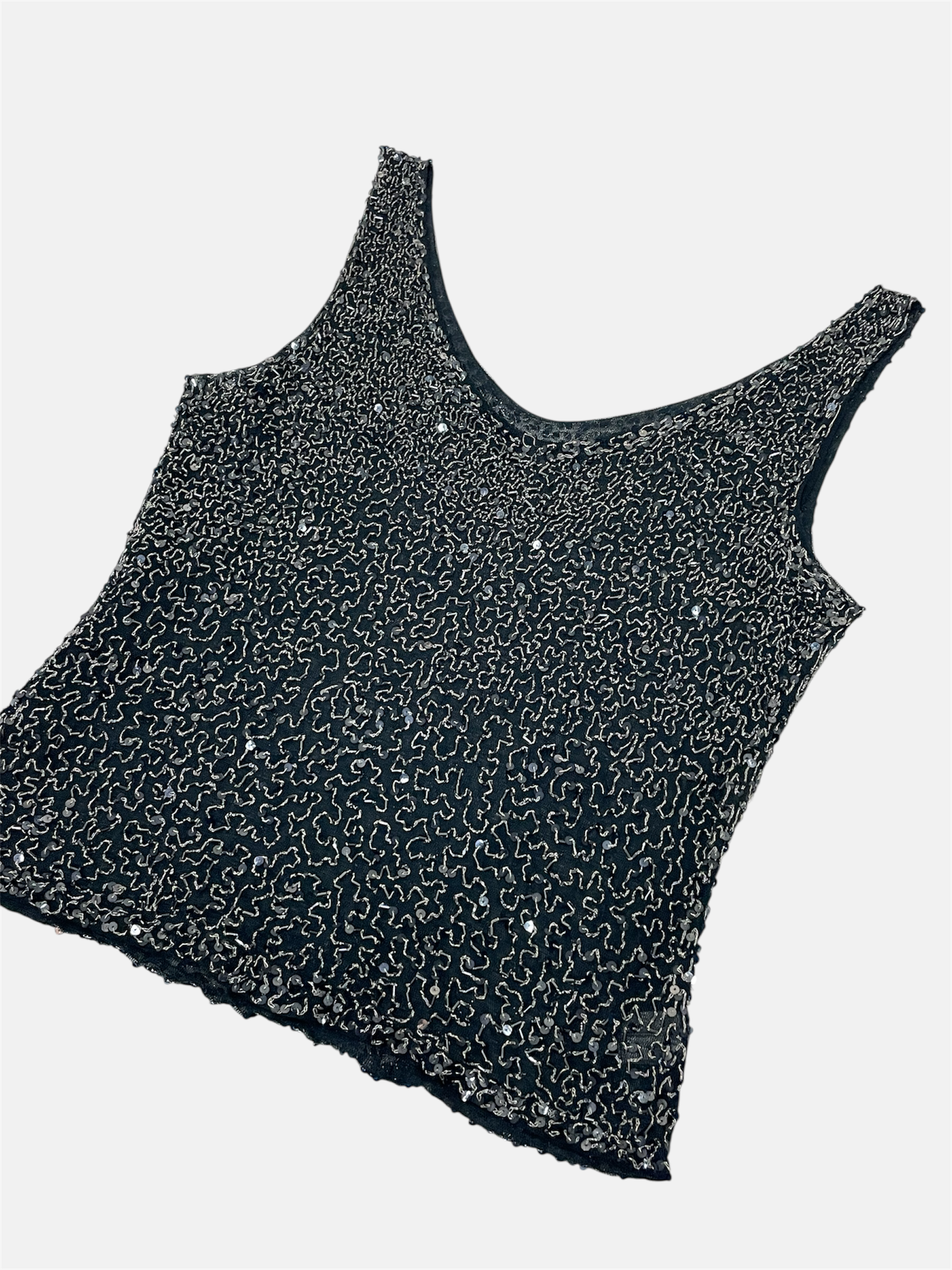 Sininen paljettitoppi