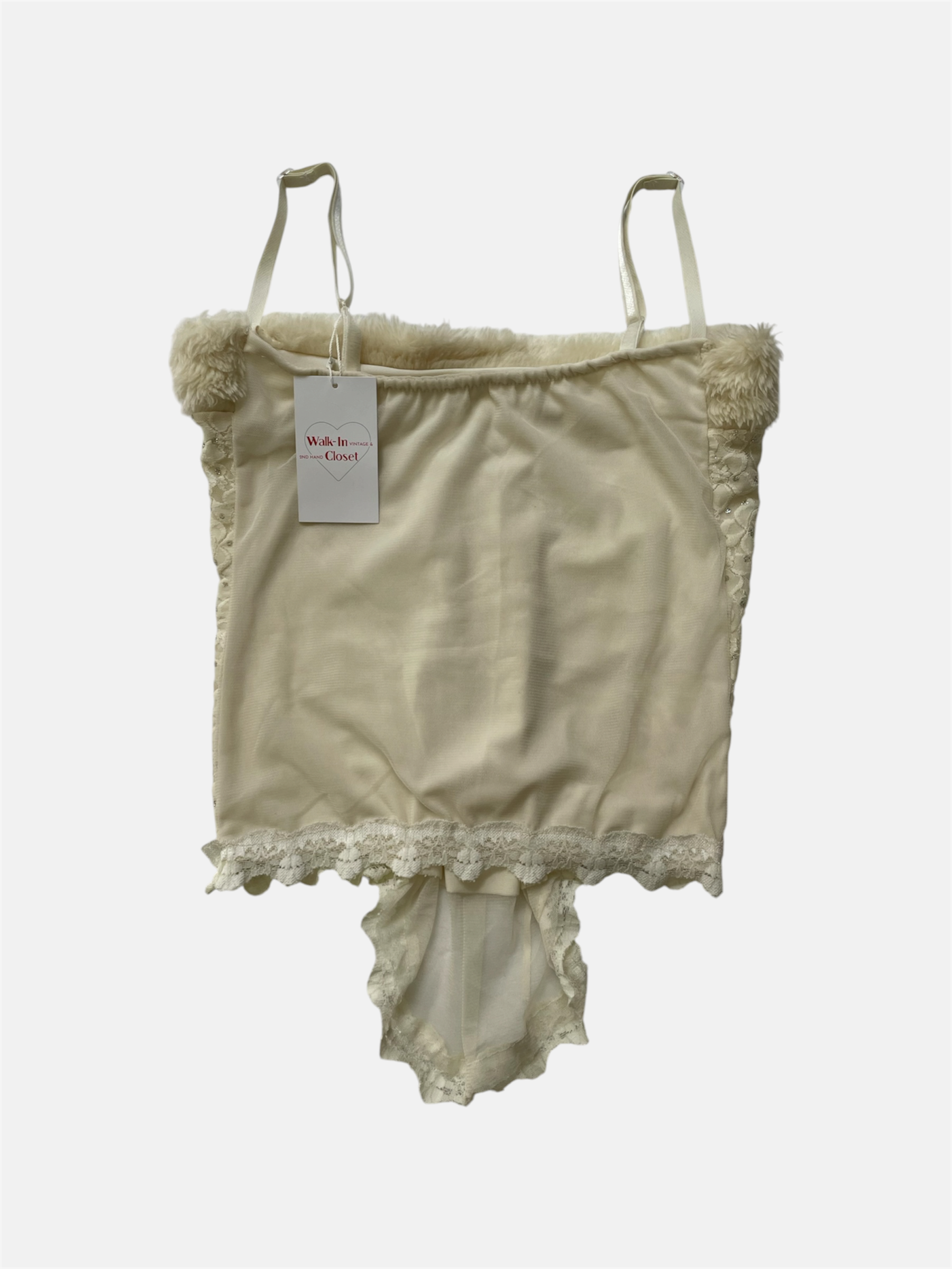 Fur trim pitsikorsetti