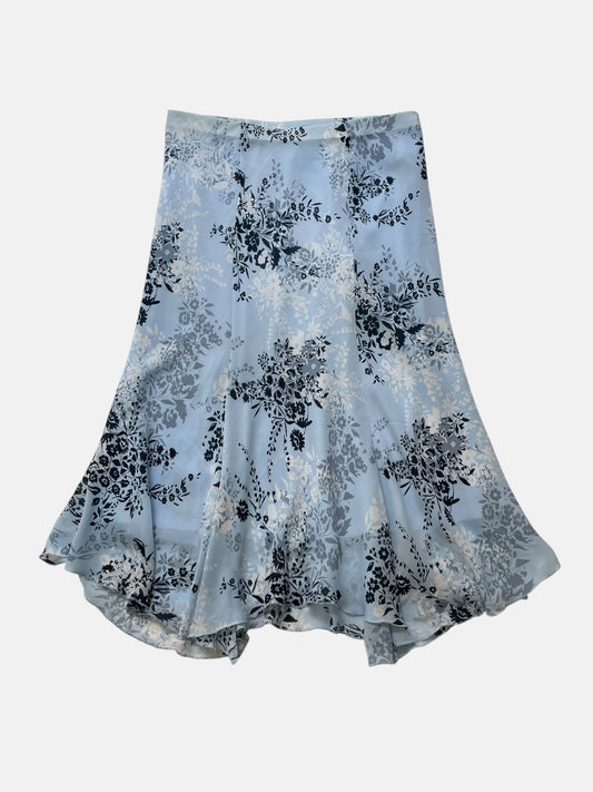 Blue floral skirt
