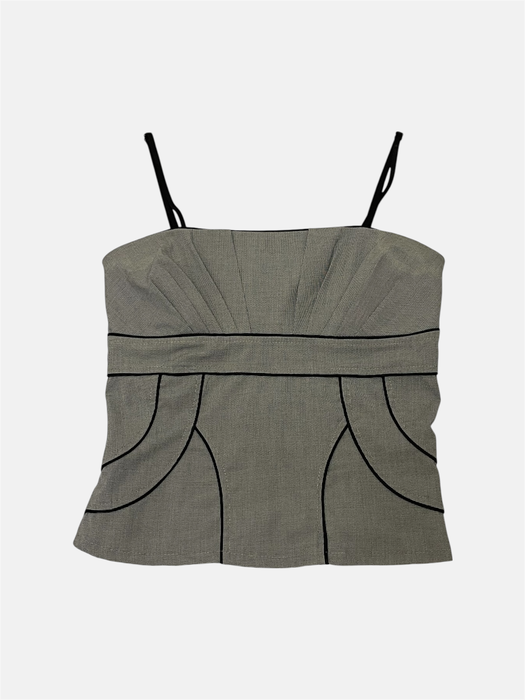 Harmaa korsettitoppi