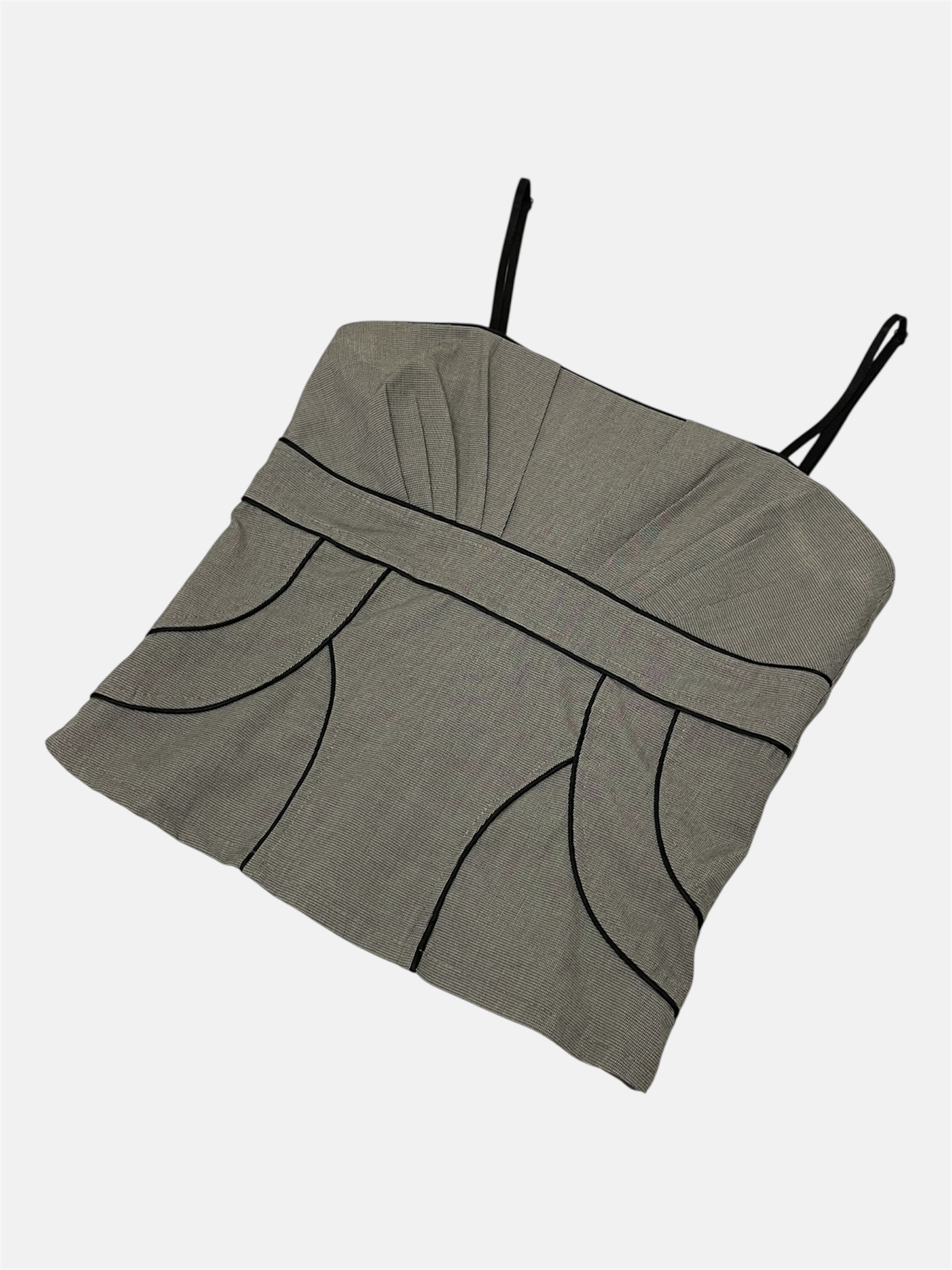 Harmaa korsettitoppi