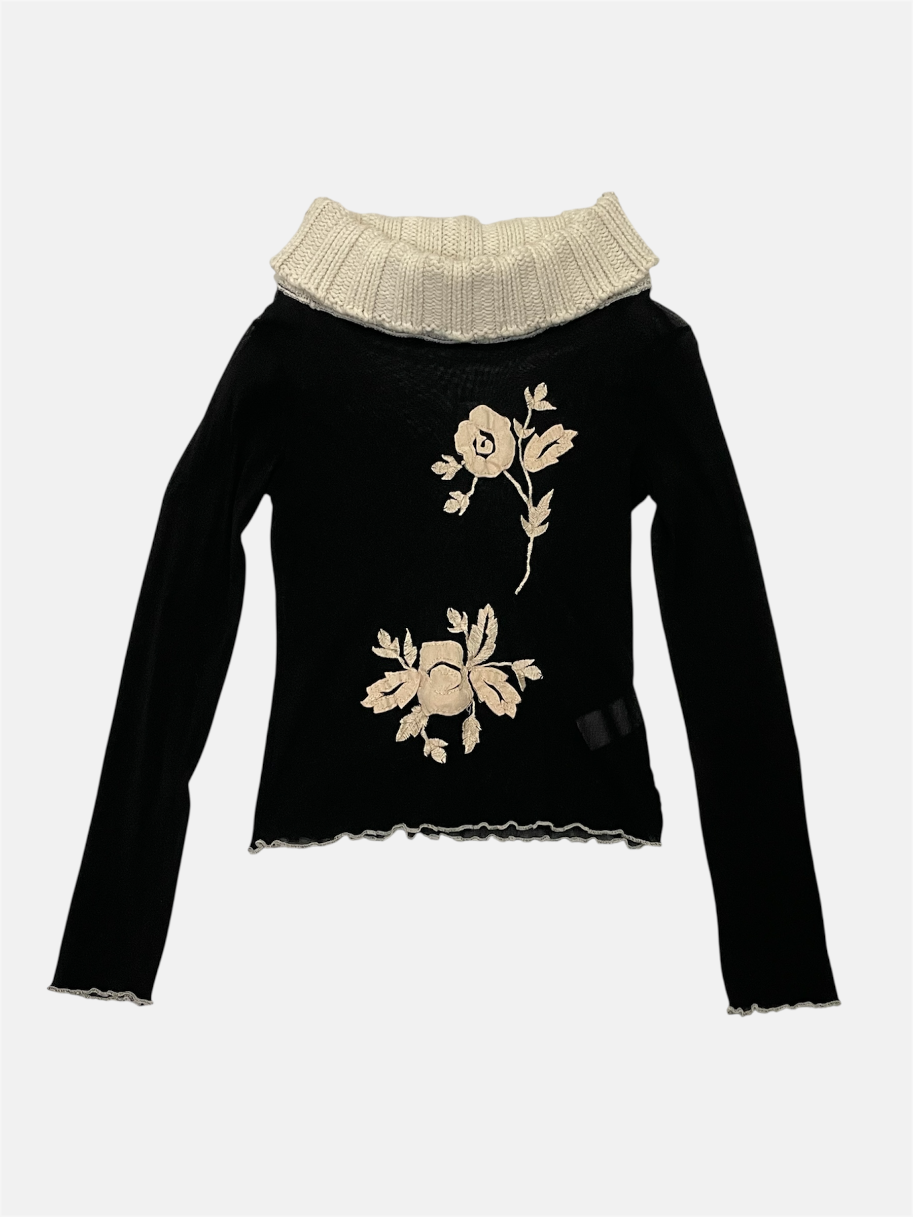 Kukkakuvioinen mesh paita