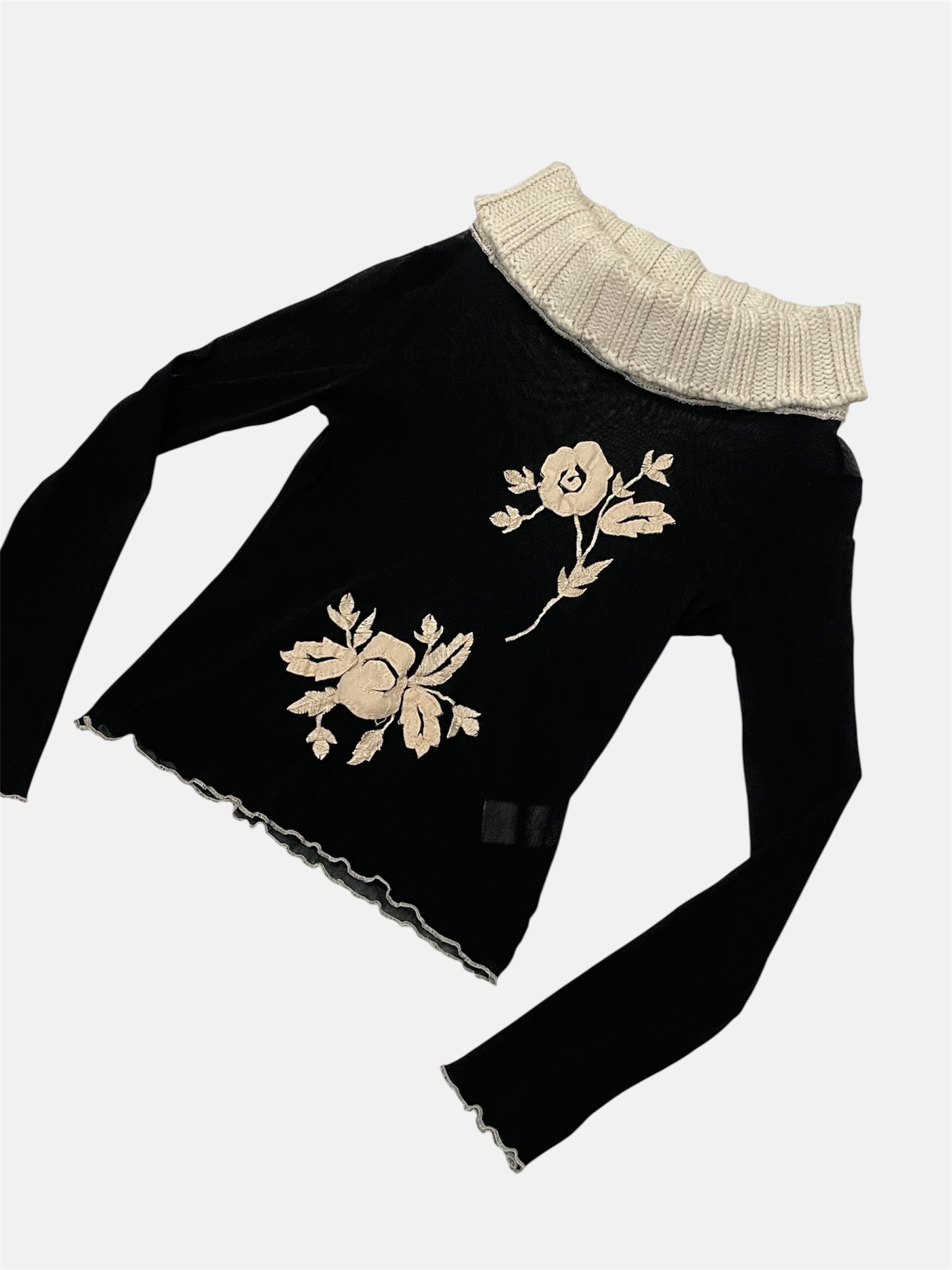 Kukkakuvioinen mesh paita