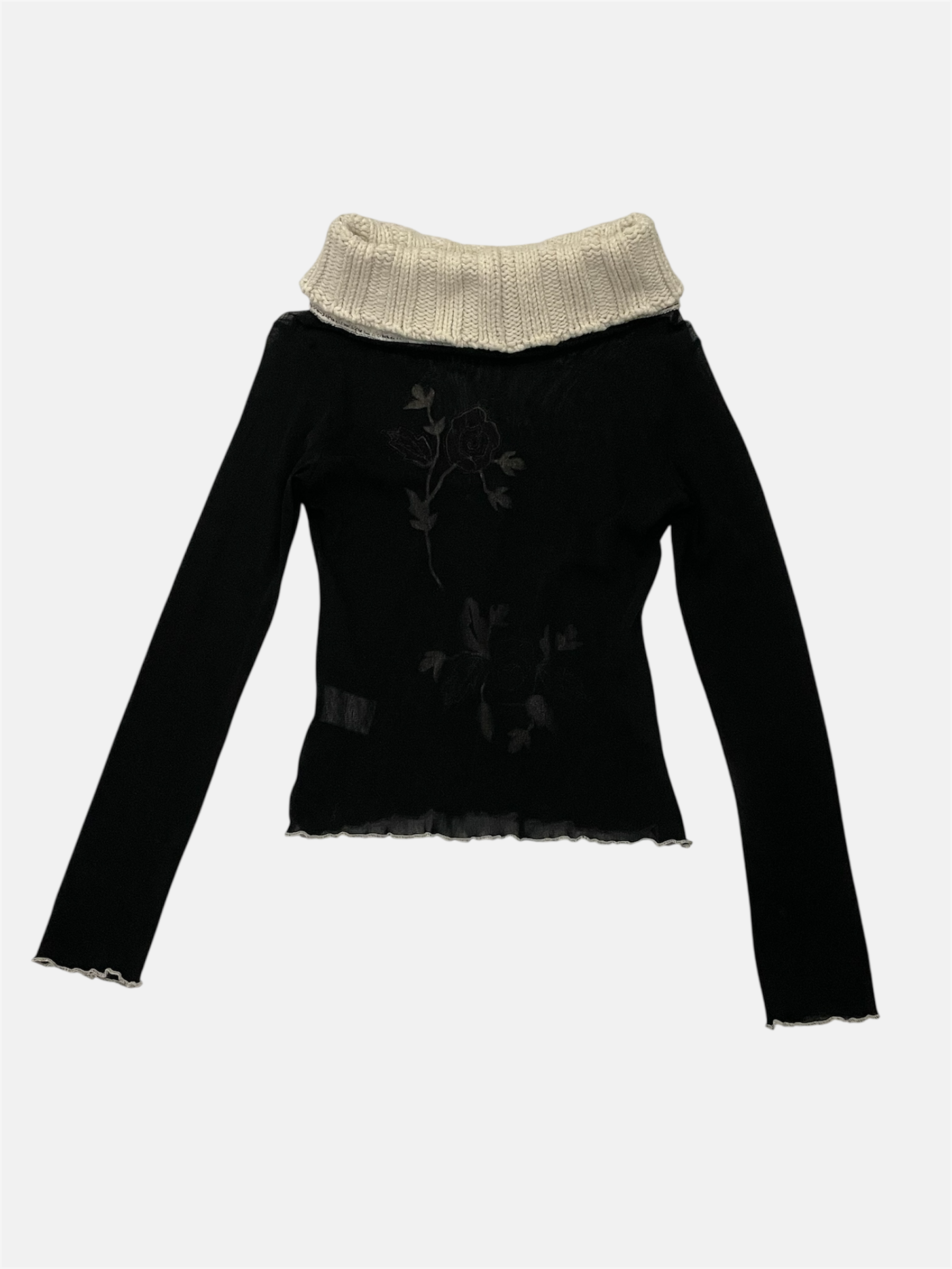 Kukkakuvioinen mesh paita