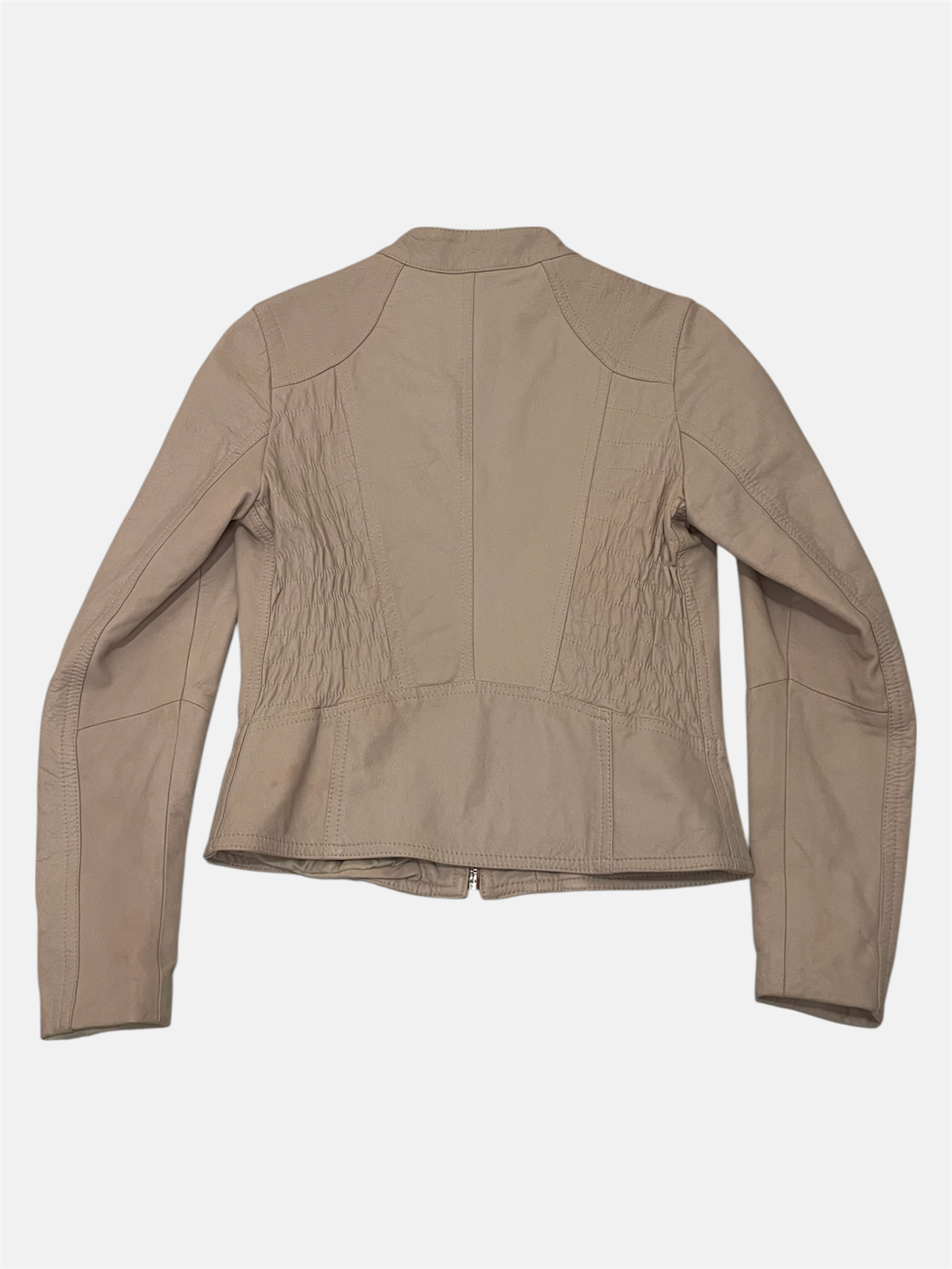 Vaaleanpunainen biker-takki