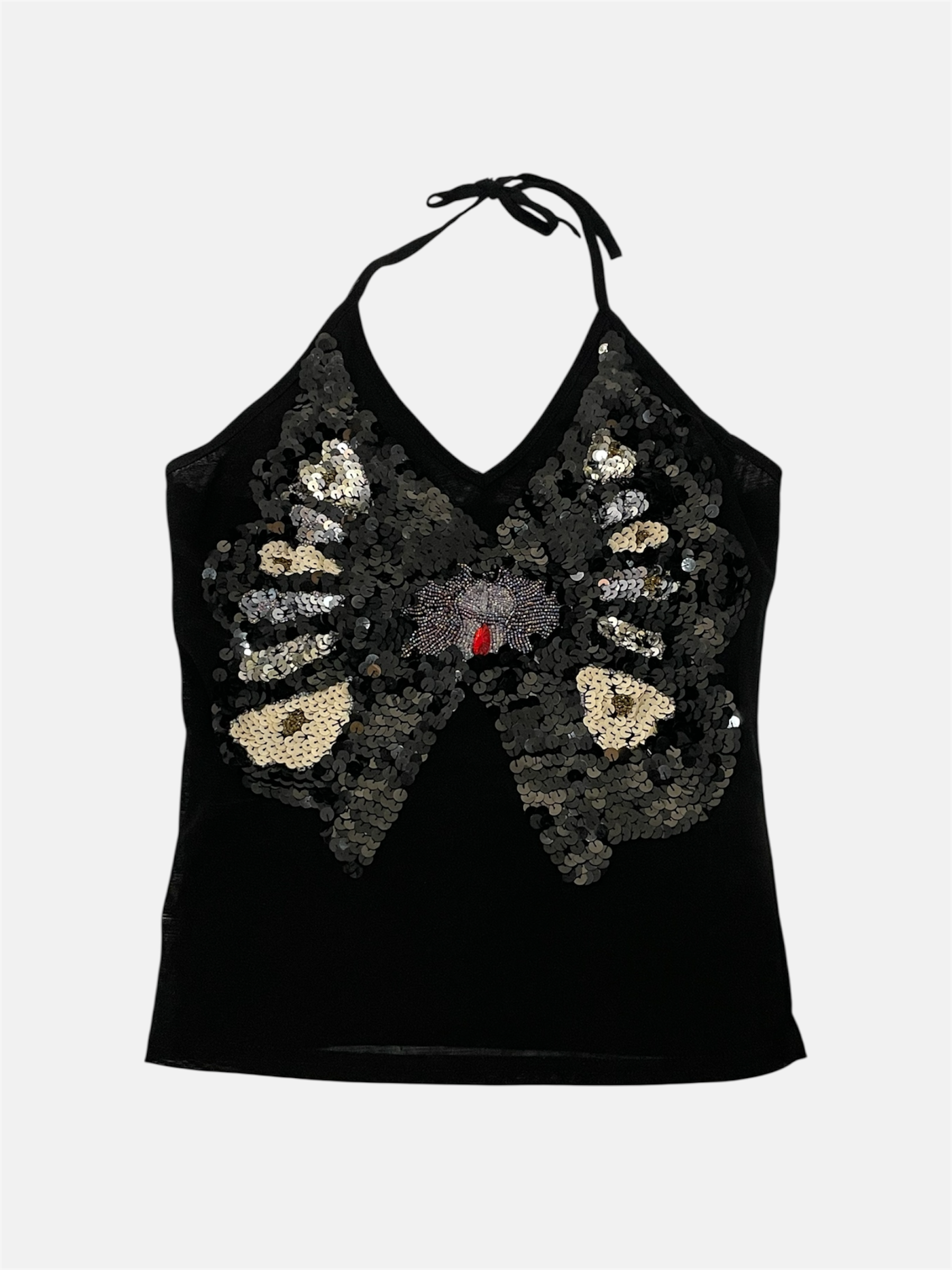 Paljetti halterneck-toppi