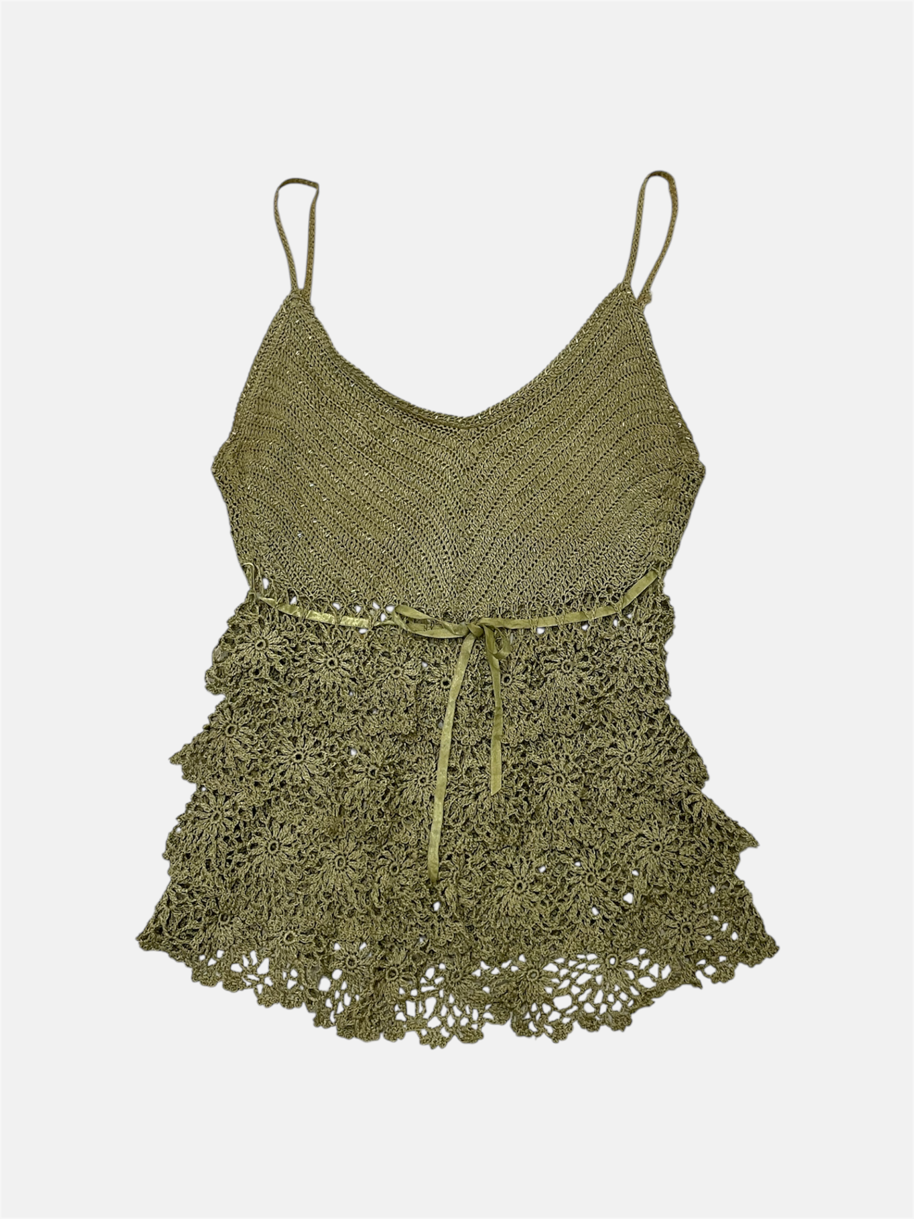 Virkattu röyhelötoppi