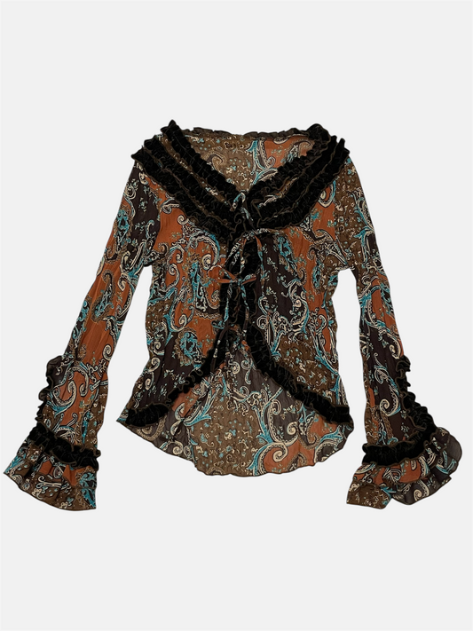 Paisley-patterned blouse