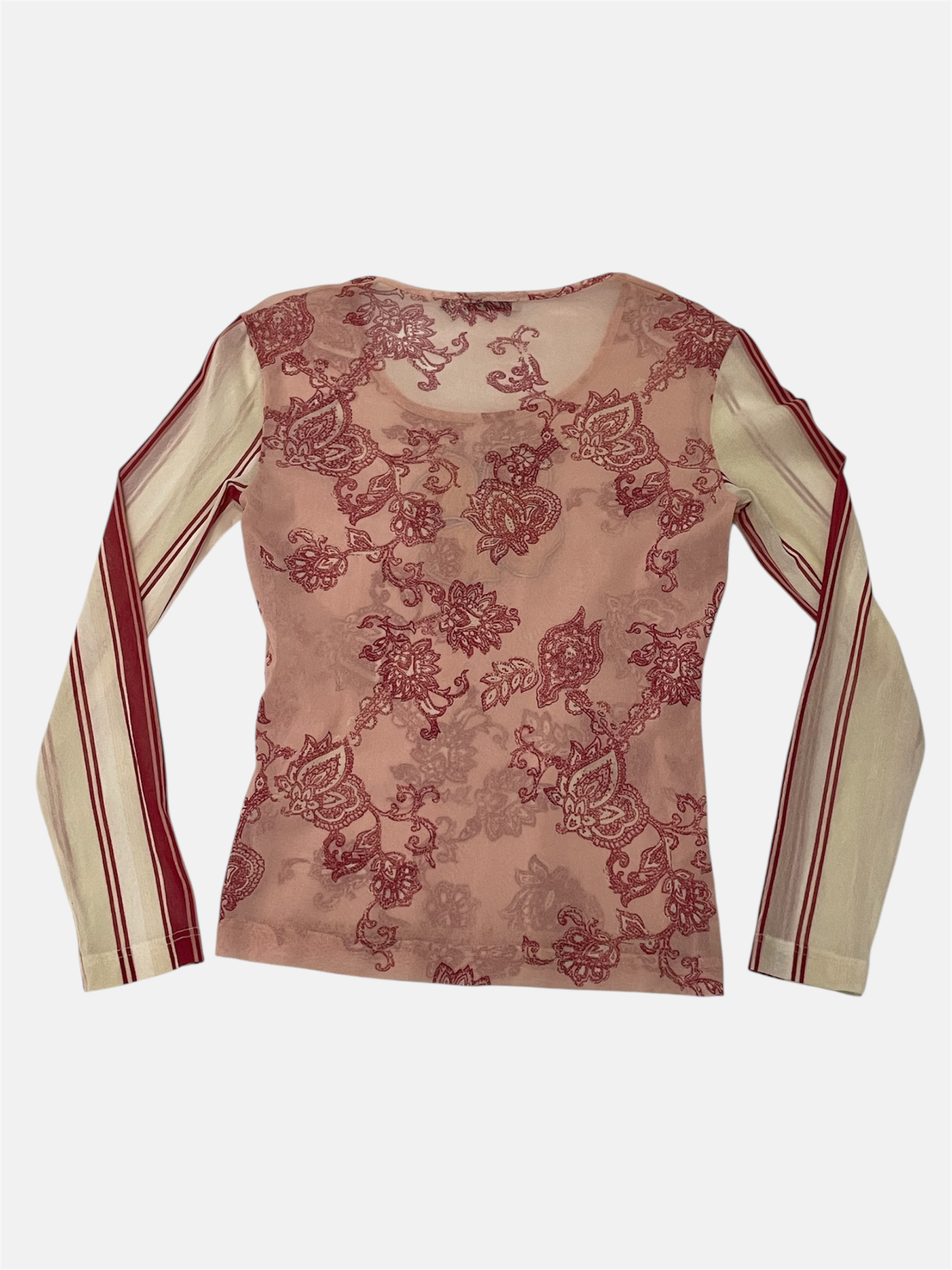 Vaaleanpunainen kuviollinen pusero