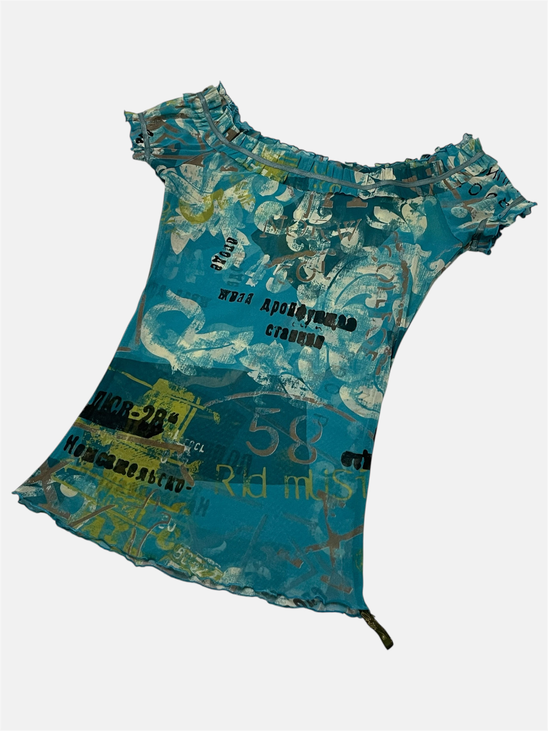 Graphic mesh T-shirt