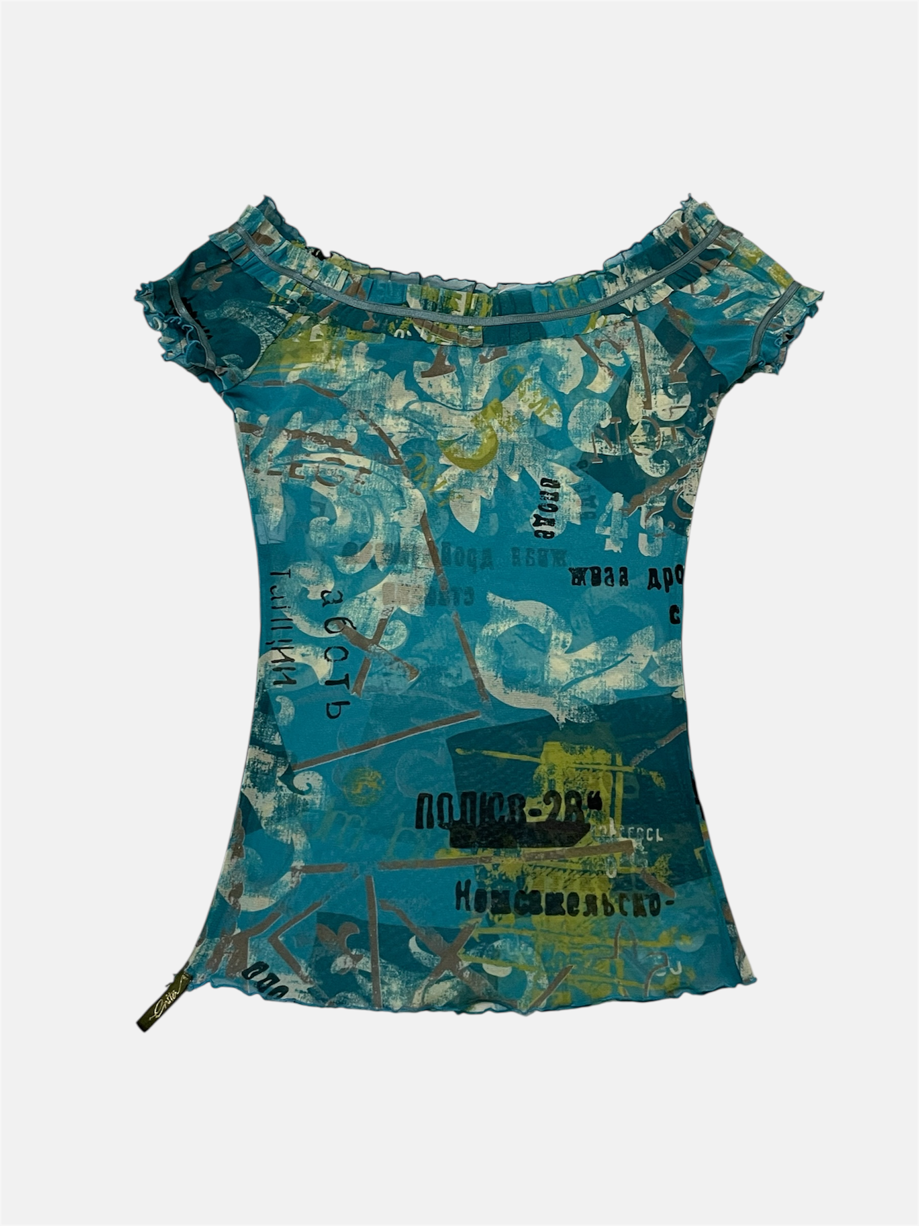 Graphic mesh T-shirt