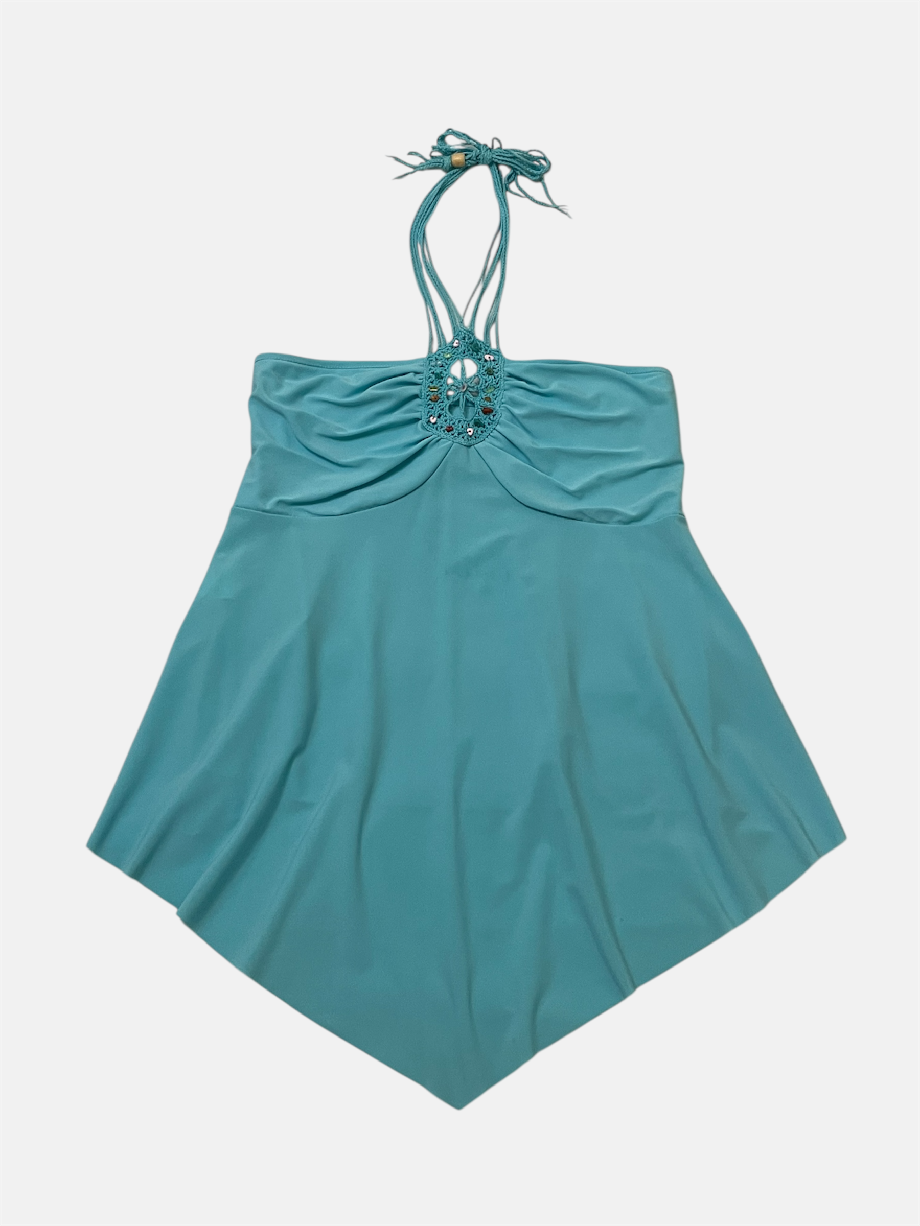 Turkoosi halterneck toppi