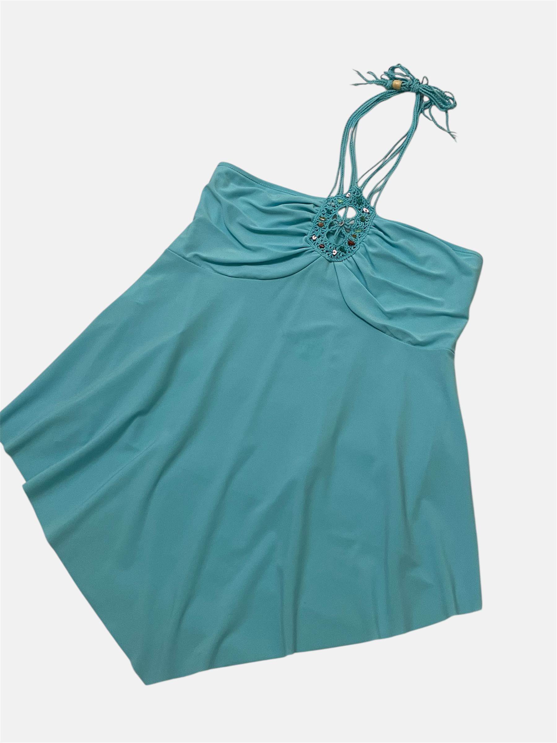 Turkoosi halterneck toppi