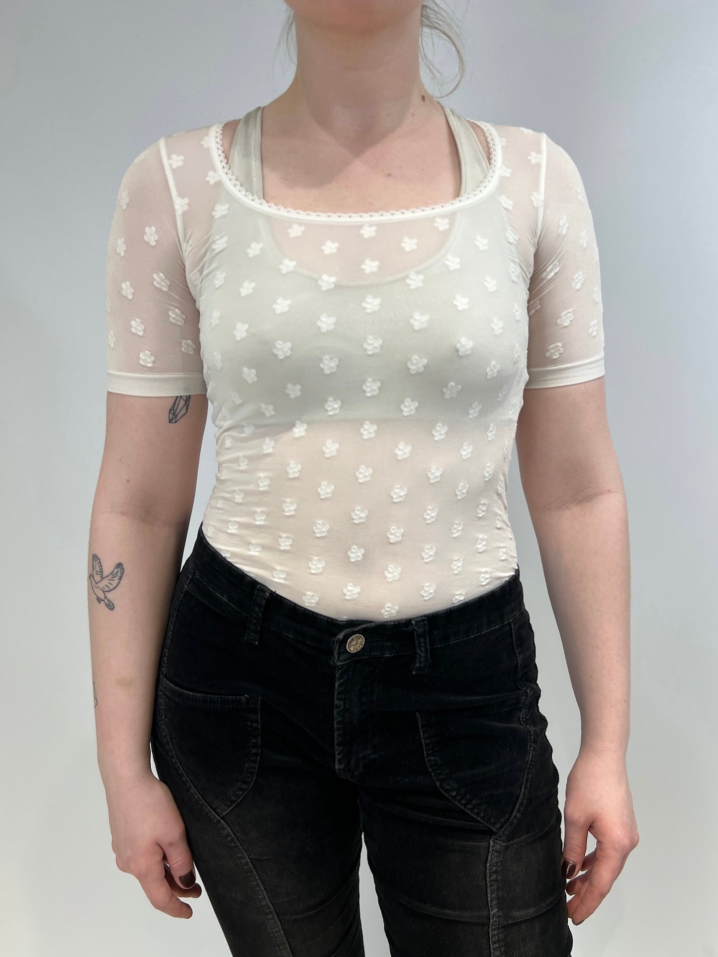 Wolford kukallinen mesh-paita